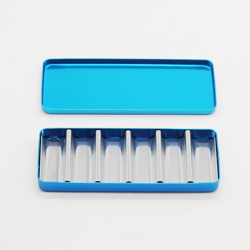 1Set 6Holes Blue Стоматология клиника Bur держатель Блок стерилизатор чехол для дезинфекции Endo коробка стойка 1 шт - Цвет: 1Set 6Holes Blue
