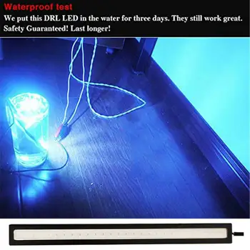 

10pcs Car COB Daytime Running Light Waterproof Bulbs Day Driving 12V 500LM 28 LED Fog Strip Set Exterior Pats Lamps