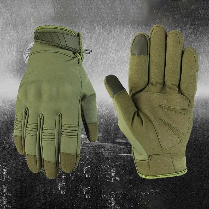 

Touch Screen Cold Weather Waterproof Windproof Winter Warmer Fleece Snowboard Bicycle Tactical Hard Full Finger Gloves NEW!