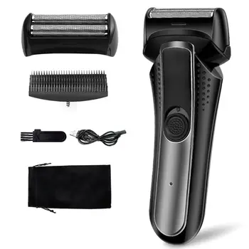 

1Set Electric Foil Shaver Men Beard Trimmer Wet Dry Razor USB Shaving Machine