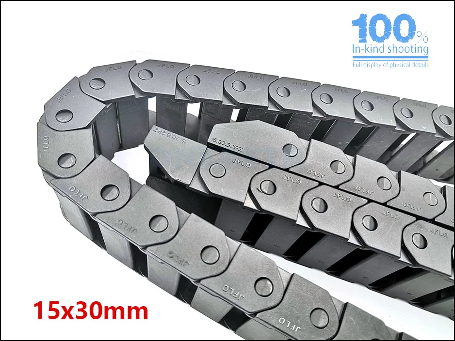 JFLO 1Meter 15x20 15x30 Drag chain Wire Carrier cable Bridge type non-opening with end connectors Tanks Towline Free shipping 16