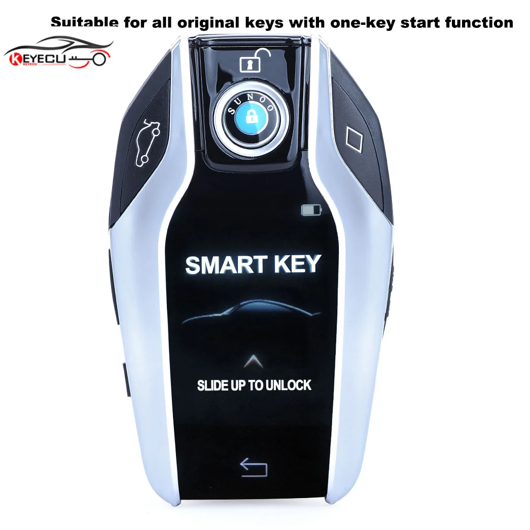 US $78.21 KEYECU Modified Boutique Smart 4B Remote Key Case W LCD Screen for BMW MercedesBenz Buick Audi Cadillac Lexuswithout OBD
