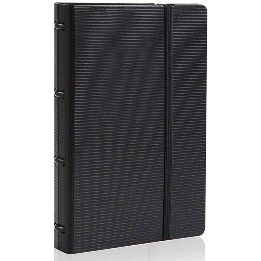 Black Business Card Holder Book, Name Card Organizer Book with Five Color Index Tabs, 180 cards