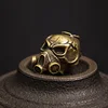 Brass Gas Mask Skull Head Lanyard DIY Keychains Pendants Jewelry Knife Beads Accessories EDC Paracord Outdoor Tool Hanging Trink ► Photo 2/6
