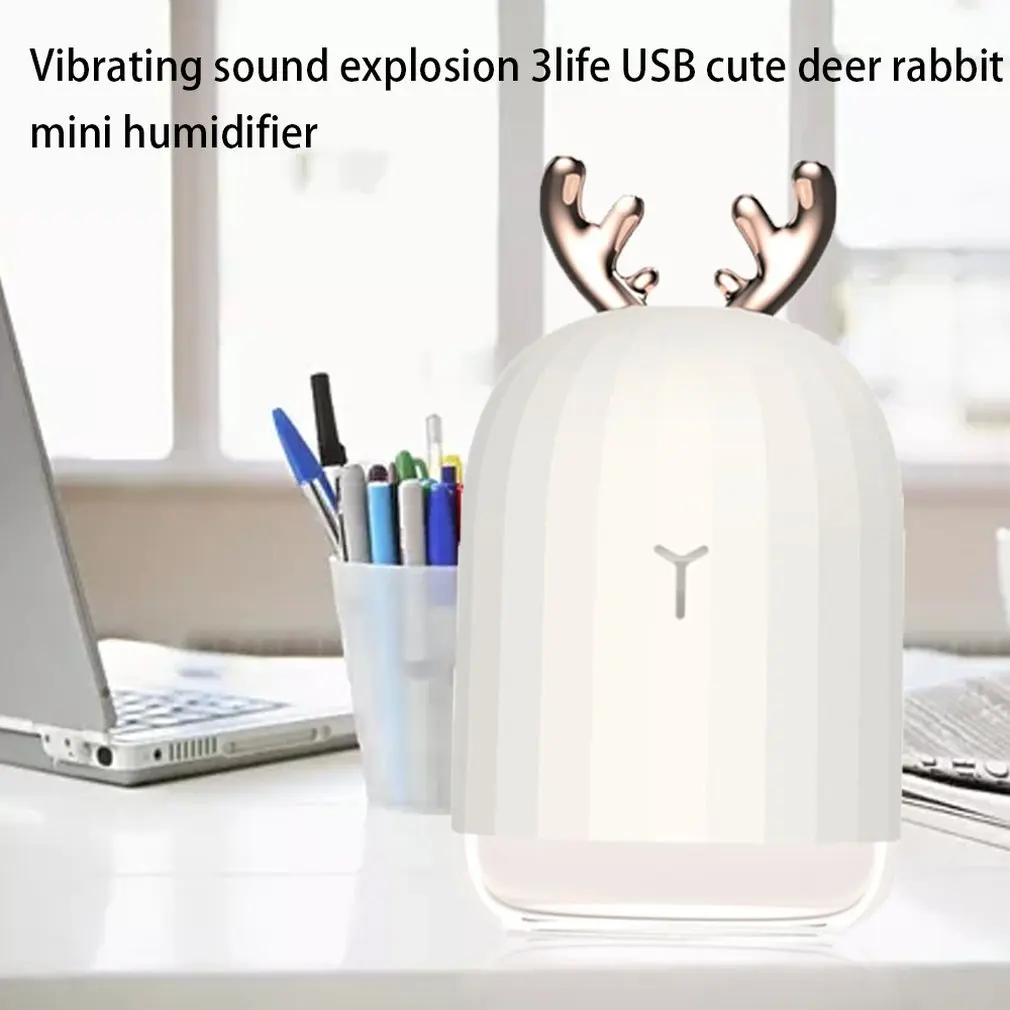 Usb тихий милый олень кролик мини увлажнитель воздуха для автомобиля с Usb творческие подарки большой емкости очиститель воздуха инструмент