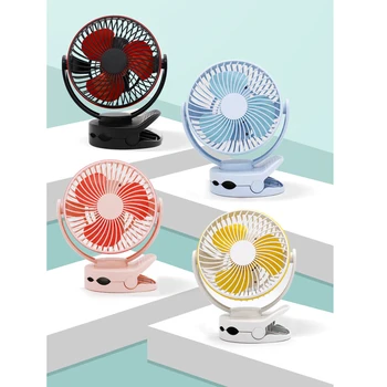 

2-in-1 Mini Clip on Fan Desk Fan with LED Light for Home Office Baby Stroller