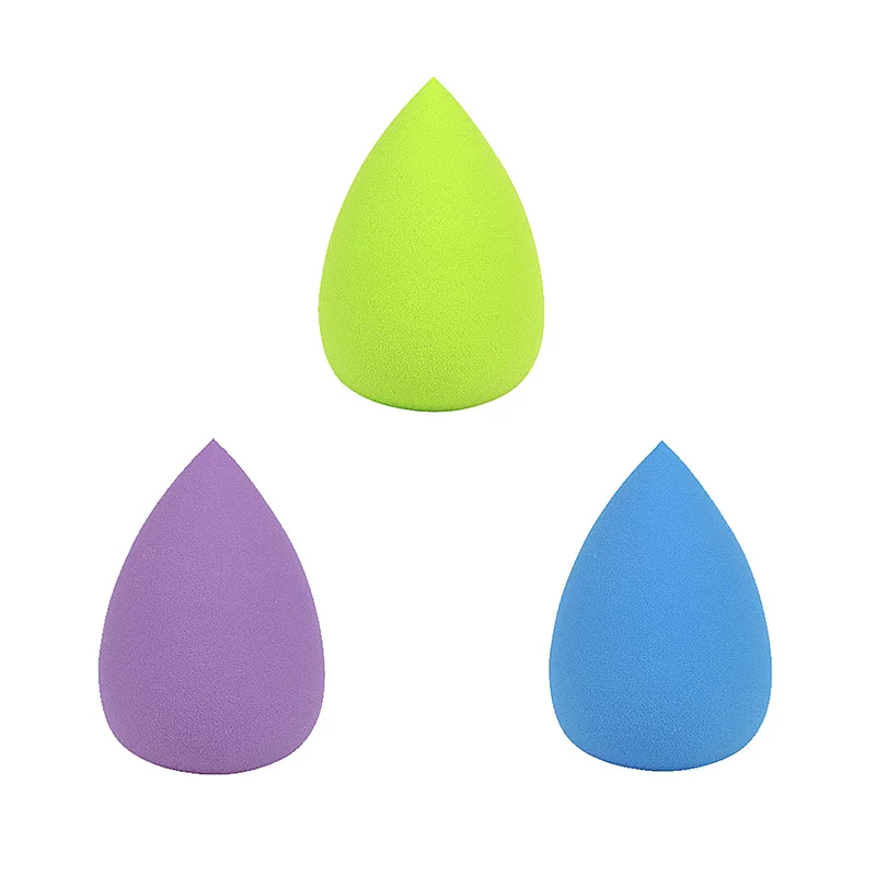 1pc Random Color 2/3 шт профессиональный макияж косметический спонж для тонального крема, гладкий косметический спонж, инструменты для ухода за лицом - Цвет: 1pc Random Color