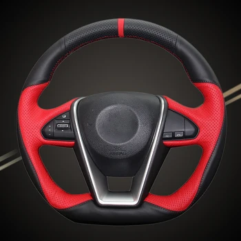 

Car Braid On The Steering Wheel Cover for Nissan Lannia 2015 Maxima 2016 DIY Interior Car-styling Auto Braiding Covers Accessory