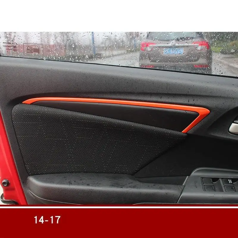 Авто ручка двери автомобиля хром модифицированный автомобиль Стайлинг украшения стикер полосы аксессуары 14 15 16 17 18 19 для Honda Fit - Название цвета: MODEL E