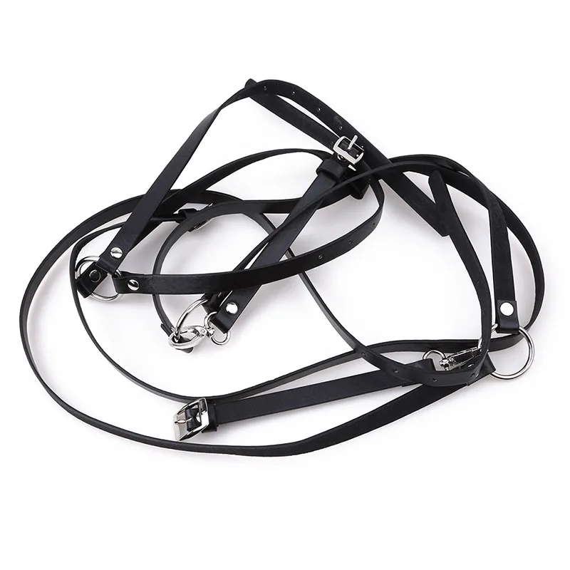 Women Sexy Harness Waist Belt Harajuku O-Ring Garters Faux Leather Women Body Adjustable Slim Strap  Clothing Accessories wide waist belts for dresses