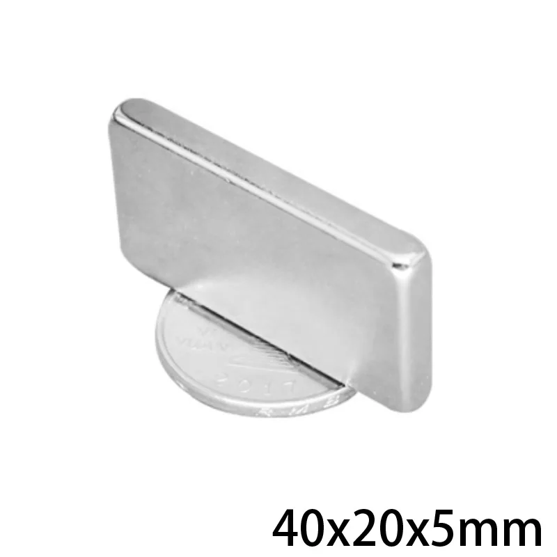 2 ~ 30 шт 40x20x5 Квадрат сильный неодимовый магнит 40 мм * 20 полоса Мощный Неодимовый