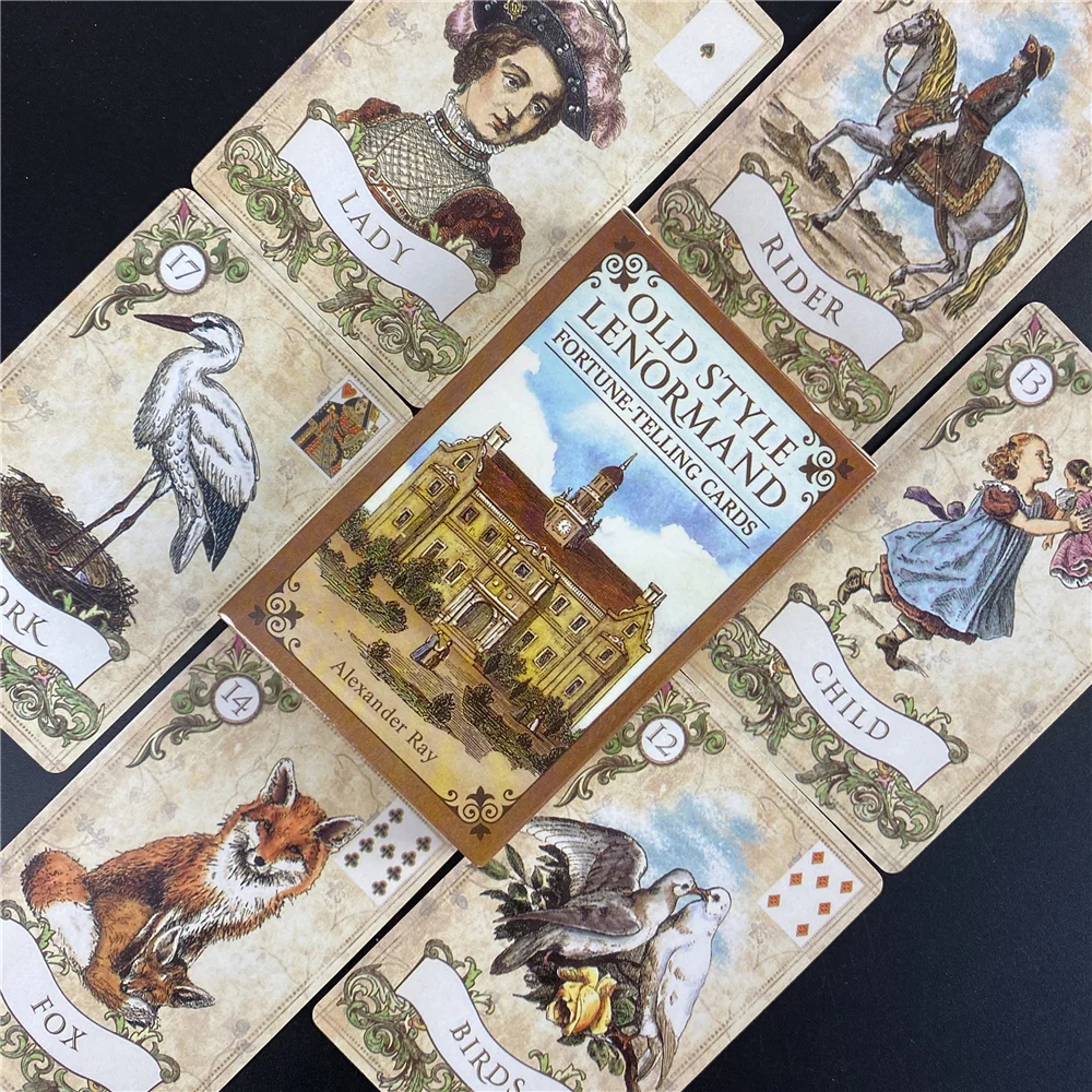Настольная игра Lenormand с изображением предсказаний в старинном стиле | Спорт и