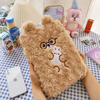 

Kawaii Tablet Bag for iPad Pro 9.7 10.2 10.5 11 Inches Shockproof Handbags for iPad Pro 2018 Shoulder Plush Tablet Bag Note Case