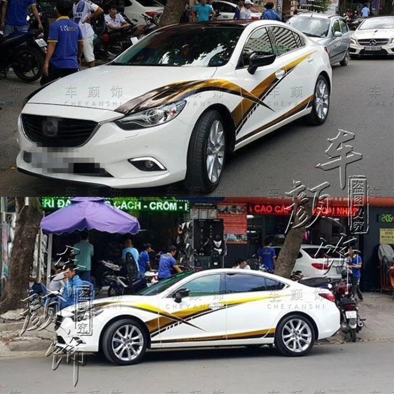 Car Stickers For Mazda 3 Body Custom Sports Fashion Appearance Creative Decals Car Stickers Aliexpress