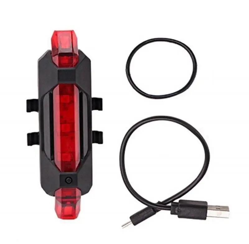 Head Rear Light 5 Mode USB Rechargeable LED Front Tail Lamp Bike Bicycle Cycling 