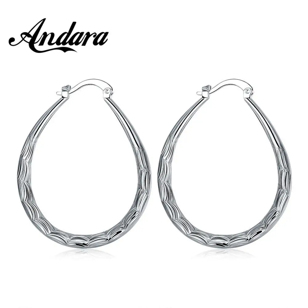 

New 925 Sterling Silver Earrings Fashion U Shape Earrings Dress Woman Glamour Jewelry Gift