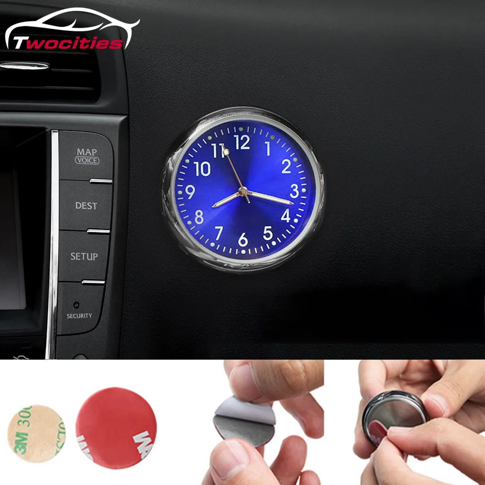 Car Clock Luminous Mini Automobiles Internal Stick-On Digital Watch Mechanics Quartz Clocks Automotive Styling Accessories Gifts Car Clock Luminous Mini Automobiles Internal Stick-On Digital Watch Mechanics Quartz Clocks Automotive Styling Accessories Gifts