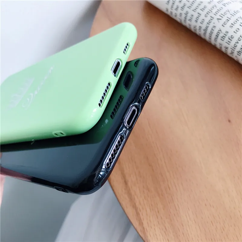 Король queen ручная роспись дизайн для iPhone11Pro Макс XR Xs макс 7 8plus 6 S плюс простые однотонные Цвет мягкий силиконовый симпатичный чехол Крышка