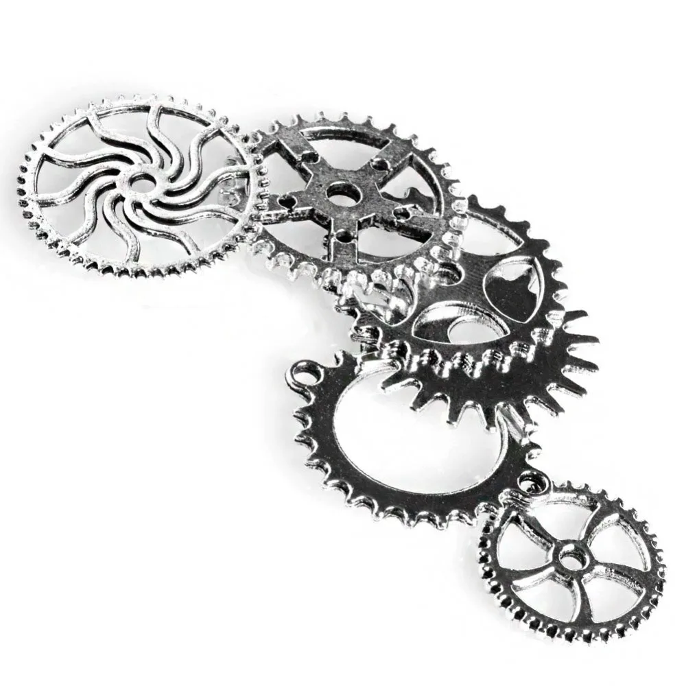 1 Pack 100g Mix Alloy Mechanical Steampunk Cogs & Gears Diy Accessories New S08