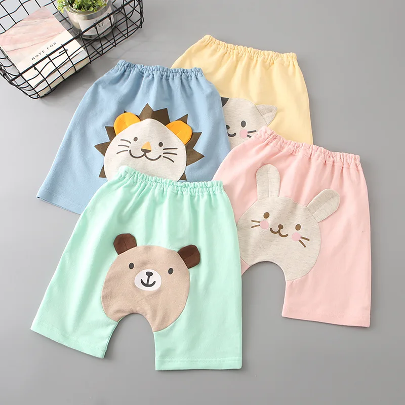 

Thousands of Interest Home Summer Baby Big Pp Pants Sub-Men And Women Baby Outer Wear Large Crotch Pants Pure Cotton Cartoon Pat