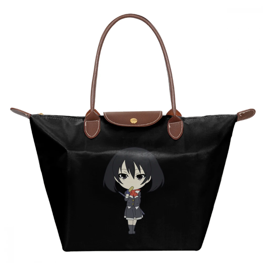 

Kurome Akame Ga Kill Handbag Chibi Kurome Top-handle Bags Trend Women's Print Tote Bag Teenage High quality hobo Handbags