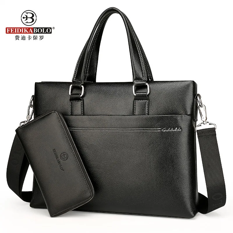 

2018 New Style MEN'S Real-leather Bag Business Hand Document Computer Crossbody Bag Men Cowhide Casual Bag