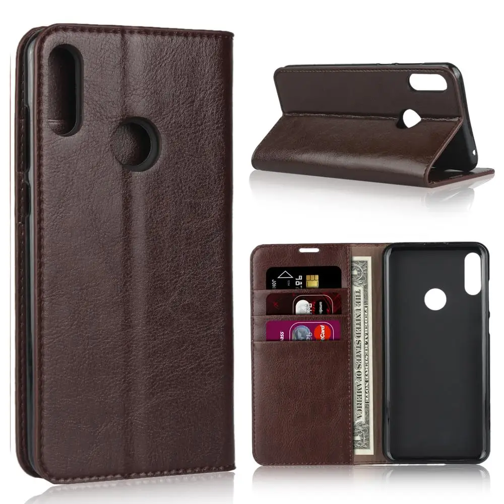 

360 Natural Genuine Leather Skin Flip Wallet Book Phone Case Cover On For Asus ZenFone Max Pro M2 M 2 ZB631KL Global 64/128 GB