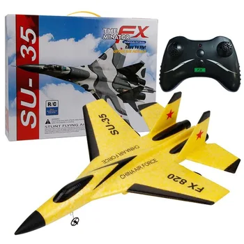 2,4G planeador avión mano tirando espuma Drone SU35 RC Avión de modelo fijo de Juguete de ala Aviones de Control Remoto Juguete juguetes para los niños