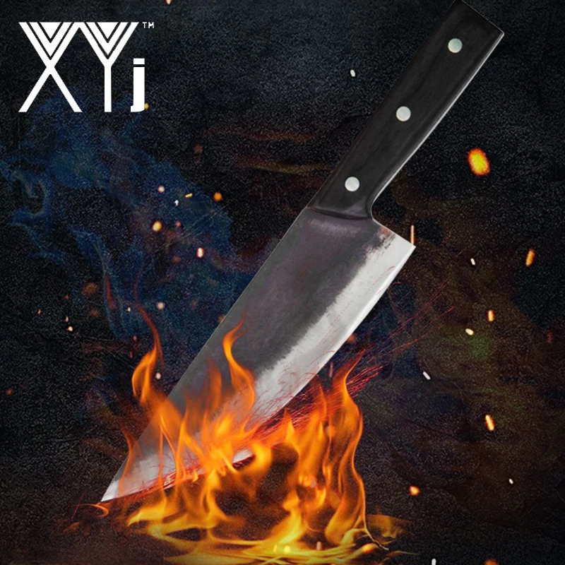Ручной работы кованый кухонный нож шеф повара XYJ 8 &quotУльтра острый для мясника с