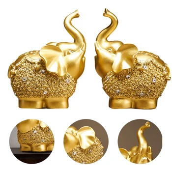 

Elephant Ornament Creative Adornment Adorable Resin Crafts Elephant Model