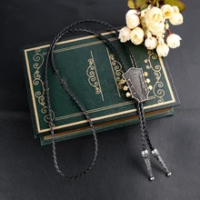 Аксессуары Мода свидания Кулон гитара вечерние прочные повседневная одежда тканые из искусственной кожи Слайд клип Регулируемый унисекс повседневное Боло галстук