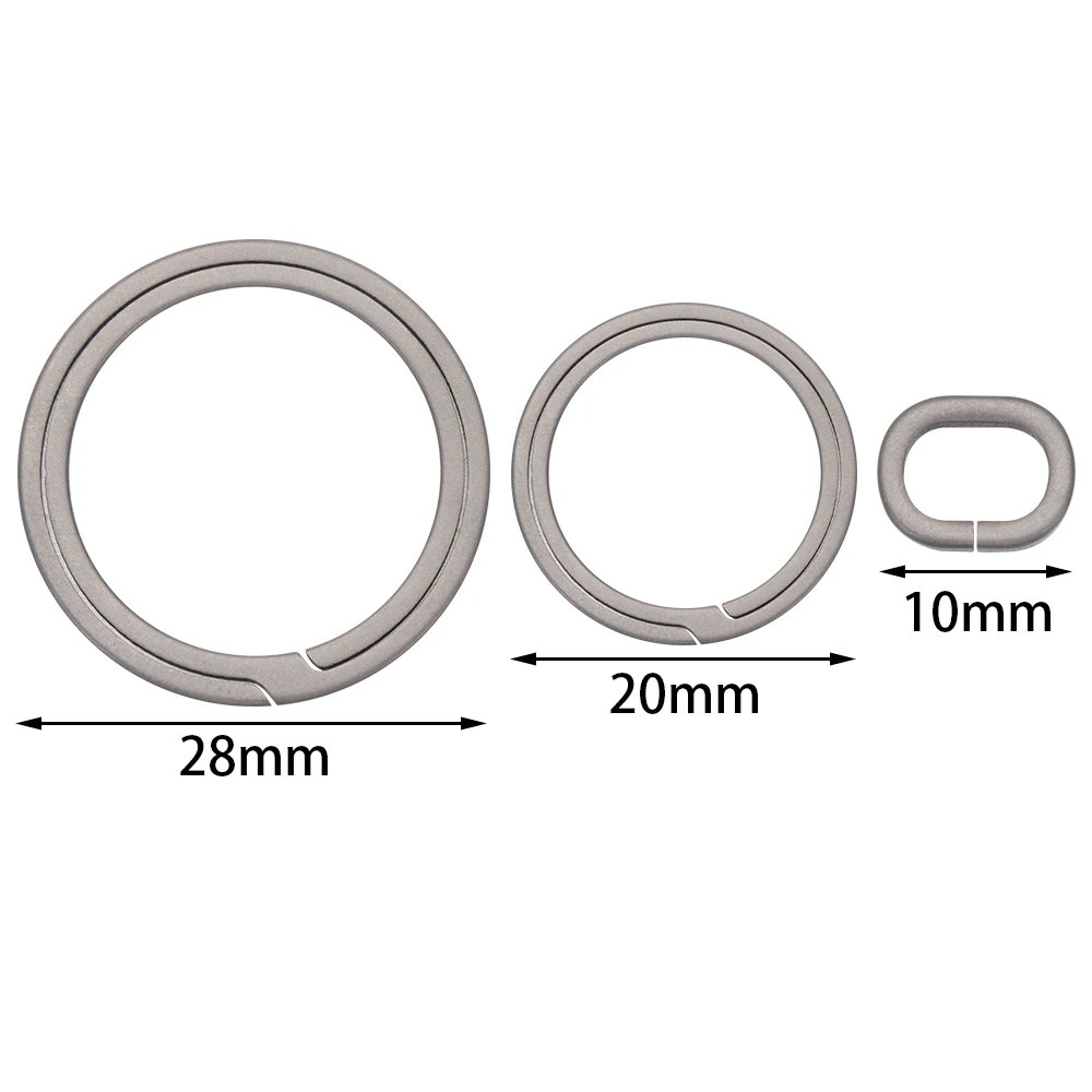 Key Ring Titanium Keychain 1PC Titanium Alloy Key Ring
