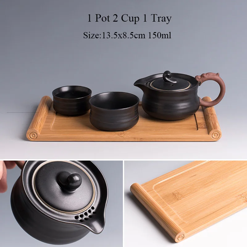 LUWU винтажный керамический чайник gaiwan чайные наборы портативный дорожный чайный набор Посуда для напитков - Цвет: Style N