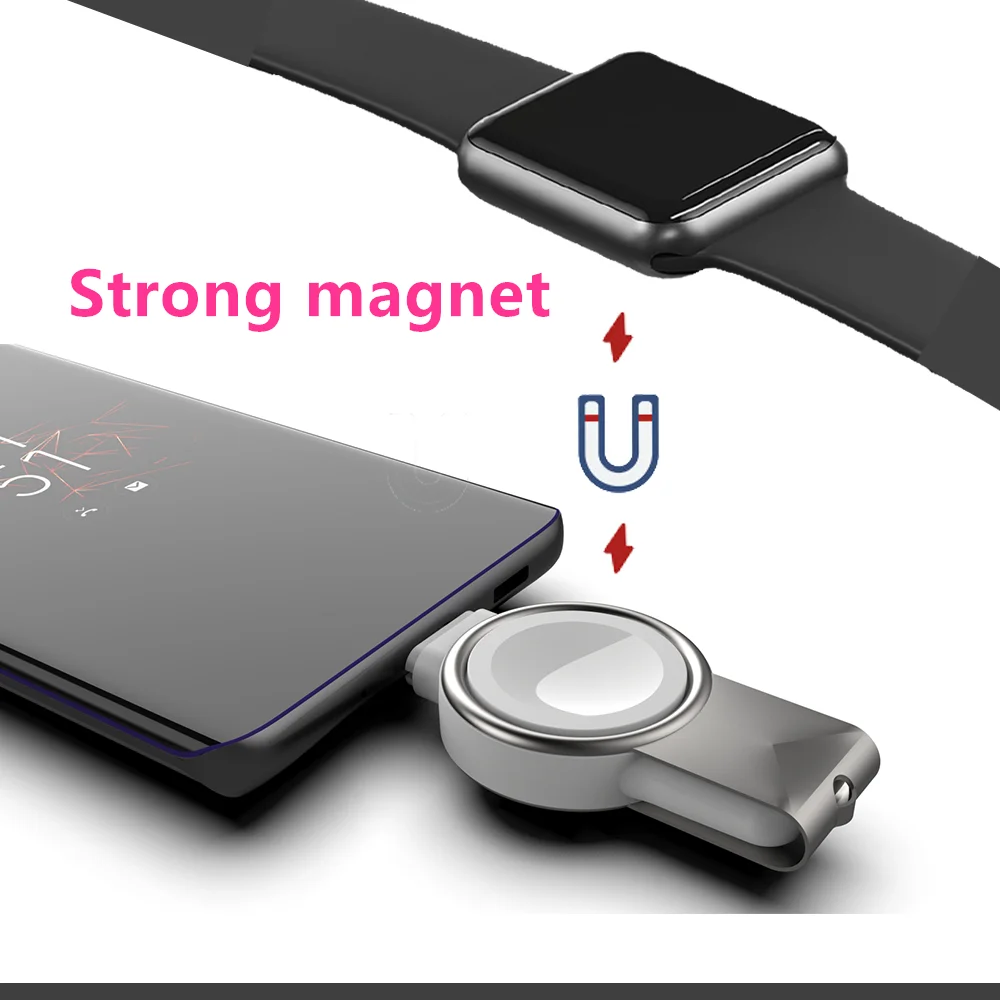 2 IN 1 Magnetic Wireless Charger for Apple Watch Portable Fast Qi Wireless Charging Dock Station for iWatch Series 6 5 4 3 2 1SE bluetooth watch charger