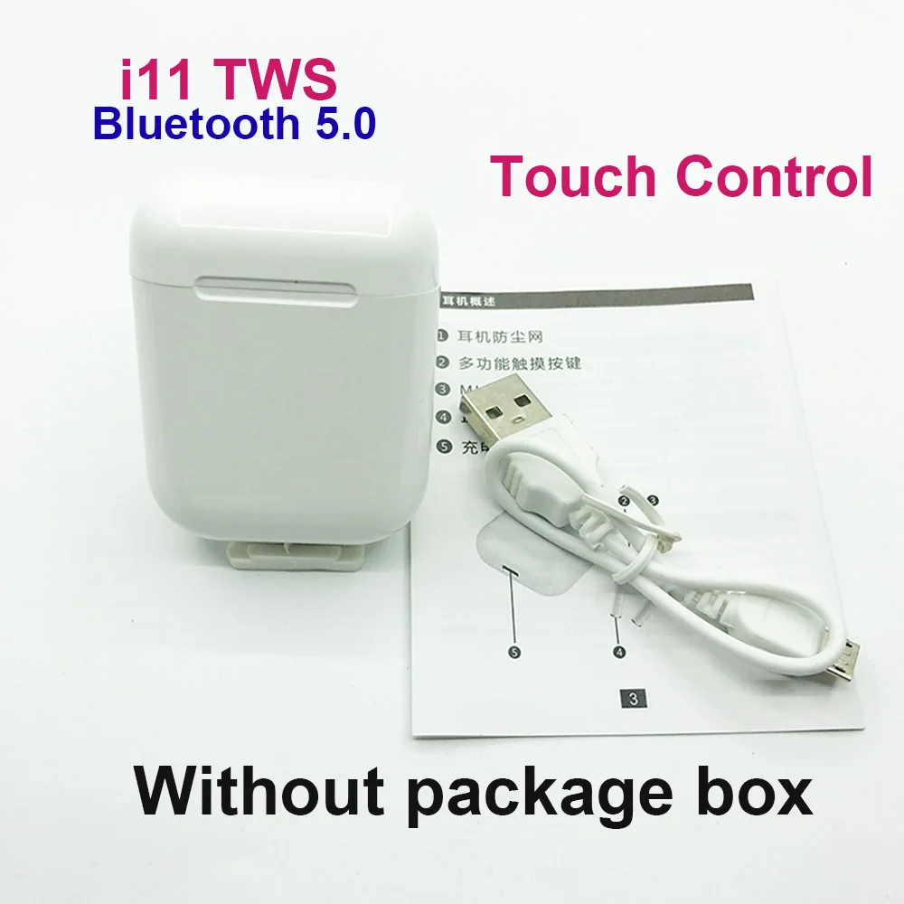 Сенсорное управление i11 Tws Беспроводные Bluetooth 5,0 наушники мини наушники Спортивная гарнитура с микрофоном зарядная коробка для i12 i13 i14 для телефона