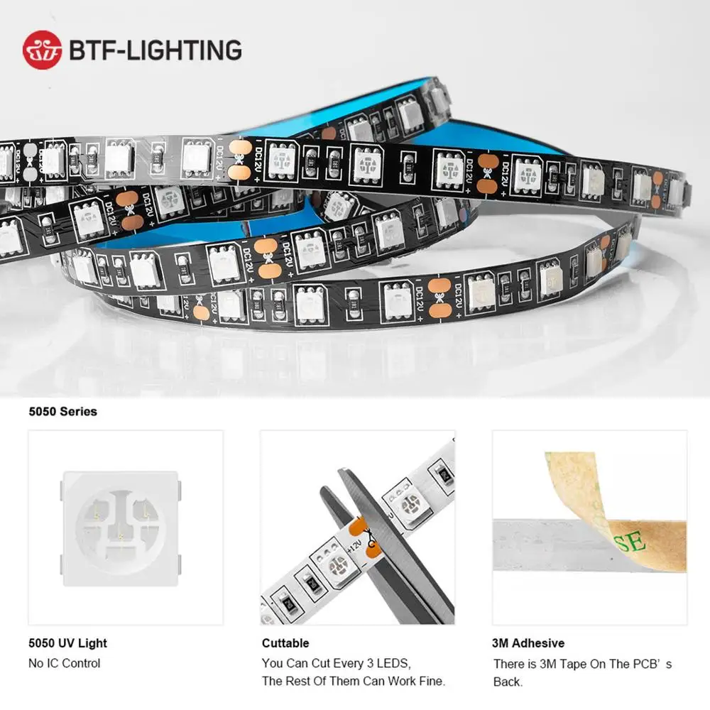 УФ светодиодная лента для дезинфекции 12 В постоянного тока 3528/5050 нм|light equipment|light