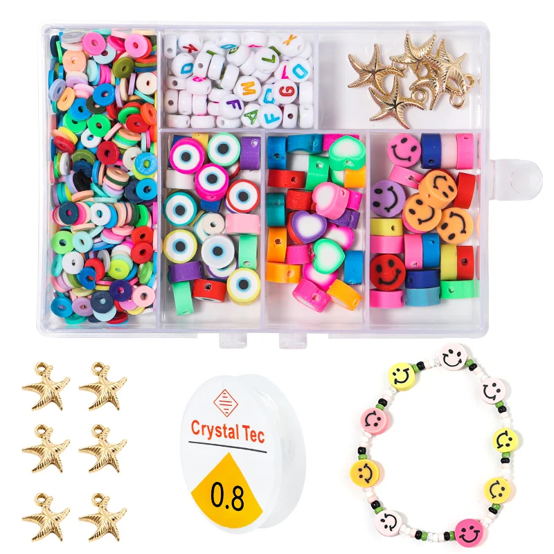 100-910pcs/Box Animal Cake Fruit Flat Polymer Beads Kit Loose Spacer Beads For Jewelry Making Kits Handmade Bracelet Accessories 100-910pcs/Box Animal Cake Fruit Flat Polymer Beads Kit Loose Spacer Beads For Jewelry Making Kits Handmade Bracelet Accessories