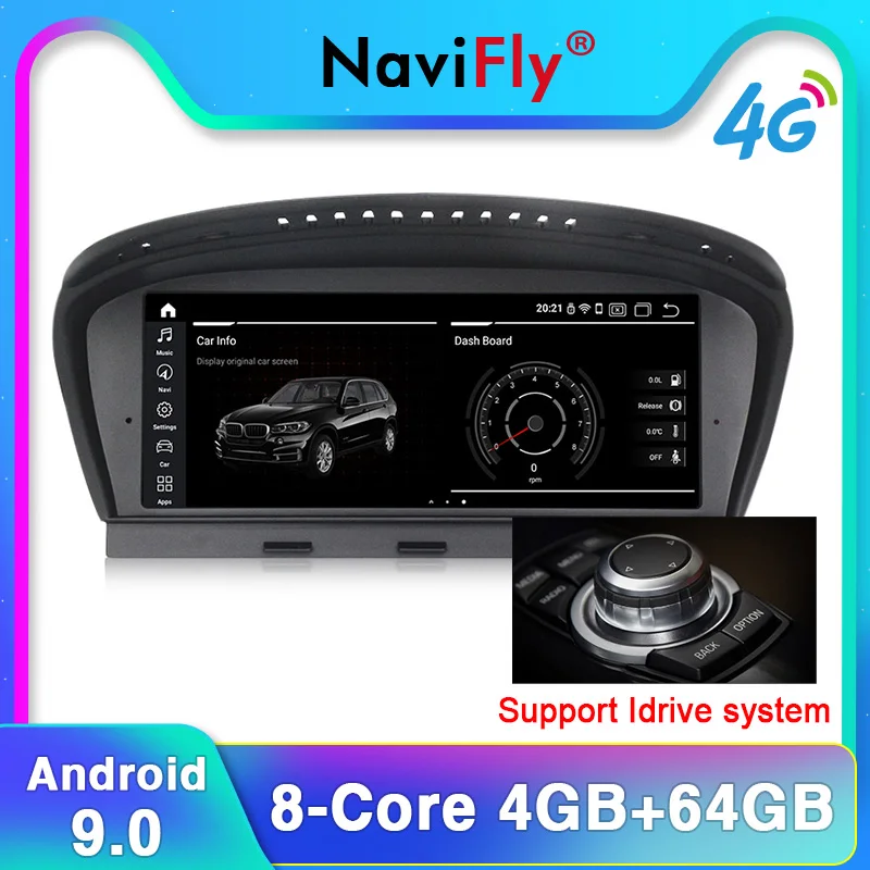 Sale 8.8inch touch screen Pure android9.0 4G RAM 64G ROM Car dvd Navi Player For for BMW 5 Series E60 E61 E63 E64 E90 E91 CCC CIC 1