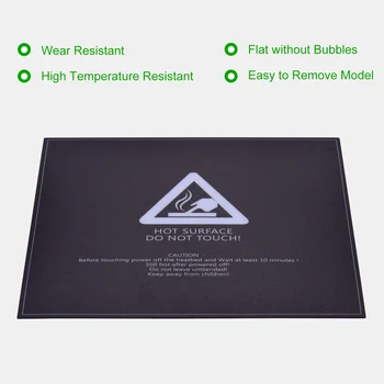 

214*214mm/8.4*8.4in Compatible Heated Bed Sticker Sheet Build Surface Plate High Temperature Resistant with Wanhao i3 Anet A8