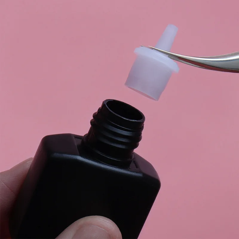 20pcs Bottle neck Eyelash Extensions Glue Bottle Stopper Eyelash Growth Liquid Container Sealing Replacement Head Special Plug