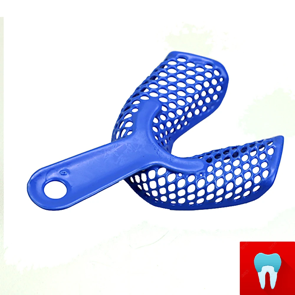 10 шт. зубные оттиски лоток пластиковые-стальные зубные держатели стоматологический инструмент гигиена полости рта стоматологические материалы стоматологические лотки инструменты