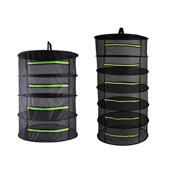

Heavy Duty Drying Rack Hanging Dry Net 4/6 Layers Foldable Dry Rack Bag Mesh Dryer Net for Herbs Flowers Plants Buds