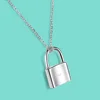 Punk Rock Hip Hop Key Padlock Pendant 925 Sterling Silver Necklace Women Charm Chain Necklaces Trendy Jewelry Wedding Gifts 1