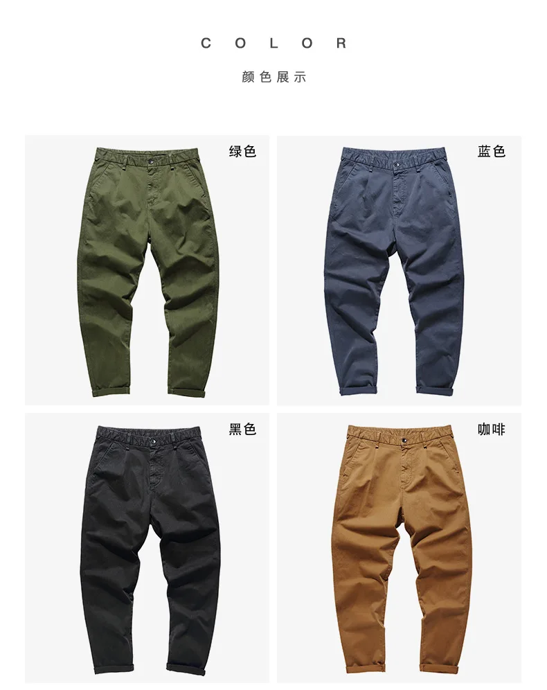men pant new arrival fast fashion casual autumn winter overalls stem-pipe pants free shipping