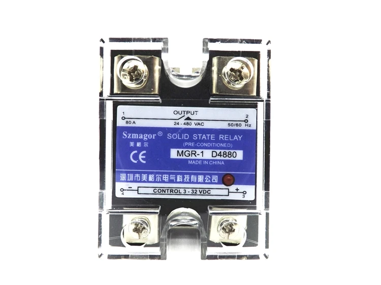 

Solid State Relay Single-phase D4880 MGR - 1 DC Control AC SSR 80DA