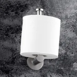 Toilet Paper Holder Stainless Steel Wall-Mounted Durable Bathroom Tissue Holder Toilet Paper Dispenser Saving Room