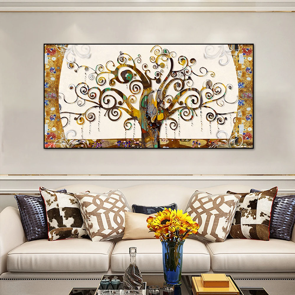 

Abstract Beautiful Life Trees Painting On Canvas Posters And Prints Wall Art Pictures For Living Room Home Decoration