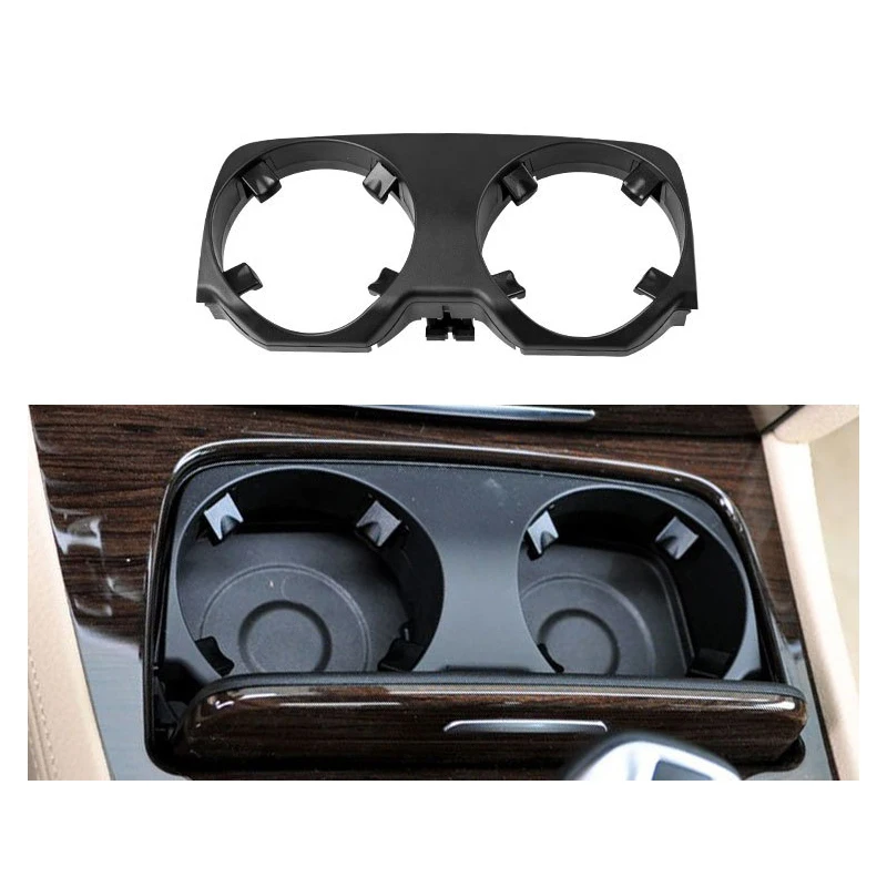 Double hole Center console drink cup holder slot slip limit clip Water