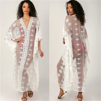 

New Arrival Loose See Through Bikini Cover Up Beach Dress Pareo Swimsuit Cover Up Beach Sarongs Swimwear Kaftan Beach