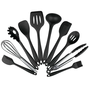 

10Pcs/set Silicone Cooking Tools Cookware Set Nonstick Heat Resistant Baking Tool Kit Utensils Kitchen Accessories Gadgets Goods